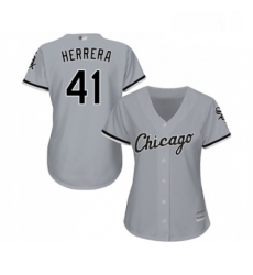 Womens Chicago White Sox 41 Kelvin Herrera Replica Grey Road Cool Base Baseball Jersey Womens Chicago White Sox 41 Kelvin Herrera Replica Grey Road Cool Base Baseball Jersey