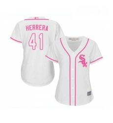 Womens Chicago White Sox 41 Kelvin Herrera Replica White Fashion Cool Base Baseball Jersey Womens Chicago White Sox 41 Kelvin Herrera Replica White Fashion Cool Base Baseball Jersey