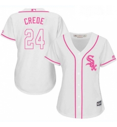 Womens Majestic Chicago White Sox 24 Joe Crede Replica White Fashion Cool Base MLB Jersey Womens Majestic Chicago White Sox 24 Joe Crede Replica White Fashion Cool Base MLB Jersey