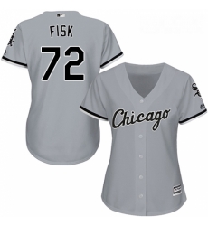Womens Majestic Chicago White Sox 72 Carlton Fisk Replica Grey Road Cool Base MLB Jersey Womens Majestic Chicago White Sox 72 Carlton Fisk Replica Grey Road Cool Base MLB Jersey