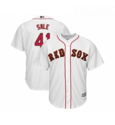 Youth Boston Red Sox 41 Chris Sale Authentic White 2019 Gold Program Cool Base Baseball Jersey Youth Boston Red Sox 41 Chris Sale Authentic White 2019 Gold Program Cool Base Baseball Jersey