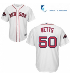 Youth Majestic Boston Red Sox 50 Mookie Betts Authentic White Home Cool Base 2018 World Series Champions MLB Jersey Youth Majestic Boston Red Sox 50 Mookie Betts Authentic White Home Cool Base 2018 World Series Champions MLB Jersey