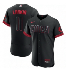 Men Cincinnati Reds 11 Barry Larkin Black 2023 City Connect Flex Base Stitched Jersey Men Cincinnati Reds 11 Barry Larkin Black 2023 City Connect Flex Base Stitched Jersey