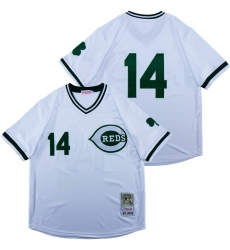 Men Cincinnati Reds 14 White St Patrick Day Jersey Men Cincinnati Reds 14 White St Patrick Day Jersey