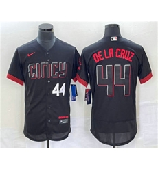 Men Cincinnati Reds 44 Elly De La Cruz Number Black 2023 City Connect Flex Base Stitched Baseball Jersey Men Cincinnati Reds 44 Elly De La Cruz Number Black 2023 City Connect Flex Base Stitched Baseball Jersey