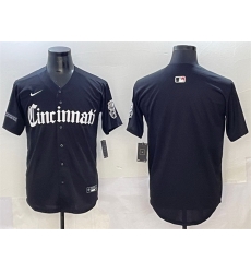 Men Cincinnati Reds Blank Black 27Gothic Queen City Edition 27 Vapor Premier Limited Stitched Baseball Jersey Men Cincinnati Reds Blank Black 27Gothic Queen City Edition 27 Vapor Premier Limited Stitched Baseball Jersey