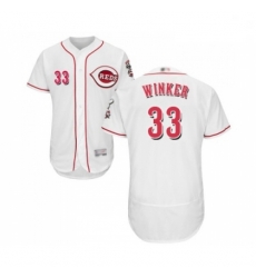 Mens Cincinnati Reds 33 Jesse Winker White Home Flex Base Authentic Collection Baseball Jersey Mens Cincinnati Reds 33 Jesse Winker White Home Flex Base Authentic Collection Baseball Jersey