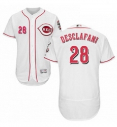 Mens Majestic Cincinnati Reds 28 Anthony DeSclafani White Home Flex Base Authentic Collection MLB Jersey Mens Majestic Cincinnati Reds 28 Anthony DeSclafani White Home Flex Base Authentic Collection MLB Jersey