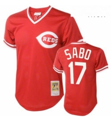Mens Mitchell and Ness Cincinnati Reds 17 Chris Sabo Authentic Red Throwback MLB Jersey Mens Mitchell and Ness Cincinnati Reds 17 Chris Sabo Authentic Red Throwback MLB Jersey