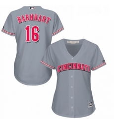 Womens Majestic Cincinnati Reds 16 Tucker Barnhart Authentic Grey Road Cool Base MLB Jersey Womens Majestic Cincinnati Reds 16 Tucker Barnhart Authentic Grey Road Cool Base MLB Jersey