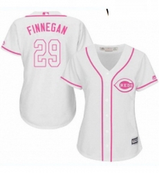 Womens Majestic Cincinnati Reds 29 Brandon Finnegan Replica White Fashion Cool Base MLB Jersey Womens Majestic Cincinnati Reds 29 Brandon Finnegan Replica White Fashion Cool Base MLB Jersey
