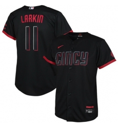 Youth Cincinnati Reds 11 Barry Larkin Black 2023 City Connect Stitched Baseball Jersey Youth Cincinnati Reds 11 Barry Larkin Black 2023 City Connect Stitched Baseball Jersey