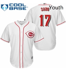 Youth Majestic Cincinnati Reds 17 Chris Sabo Replica White Home Cool Base MLB Jersey Youth Majestic Cincinnati Reds 17 Chris Sabo Replica White Home Cool Base MLB Jersey