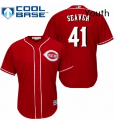 Youth Majestic Cincinnati Reds 41 Tom Seaver Replica Red Alternate Cool Base MLB Jersey Youth Majestic Cincinnati Reds 41 Tom Seaver Replica Red Alternate Cool Base MLB Jersey