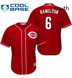 Youth Majestic Cincinnati Reds 6 Billy Hamilton Replica Red Alternate Cool Base MLB Jersey Youth Majestic Cincinnati Reds 6 Billy Hamilton Replica Red Alternate Cool Base MLB Jersey
