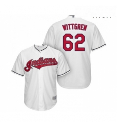 Mens Cleveland Indians 62 Nick Wittgren Replica White Home Cool Base Baseball Jersey Mens Cleveland Indians 62 Nick Wittgren Replica White Home Cool Base Baseball Jersey