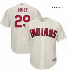 Mens Majestic Cleveland Indians 29 Satchel Paige Replica Cream Alternate 2 Cool Base MLB Jersey Mens Majestic Cleveland Indians 29 Satchel Paige Replica Cream Alternate 2 Cool Base MLB Jersey