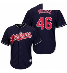 Mens Majestic Cleveland Indians 46 Matt Belisle Replica Navy Blue Alternate 1 Cool Base MLB Jersey Mens Majestic Cleveland Indians 46 Matt Belisle Replica Navy Blue Alternate 1 Cool Base MLB Jersey