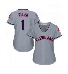 Womens Cleveland Indians 1 Greg Allen Replica Grey Road Cool Base Baseball Jersey Womens Cleveland Indians 1 Greg Allen Replica Grey Road Cool Base Baseball Jersey