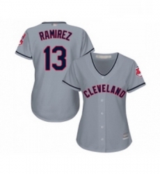 Womens Cleveland Indians 13 Hanley Ramirez Replica Grey Road Cool Base Baseball Jersey Womens Cleveland Indians 13 Hanley Ramirez Replica Grey Road Cool Base Baseball Jersey