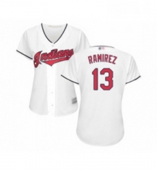 Womens Cleveland Indians 13 Hanley Ramirez Replica White Home Cool Base Baseball Jersey Womens Cleveland Indians 13 Hanley Ramirez Replica White Home Cool Base Baseball Jersey