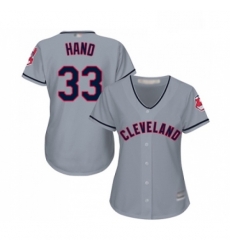 Womens Cleveland Indians 33 Brad Hand Replica Grey Road Cool Base Baseball Jersey Womens Cleveland Indians 33 Brad Hand Replica Grey Road Cool Base Baseball Jersey