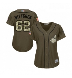 Womens Cleveland Indians 62 Nick Wittgren Authentic Green Salute to Service Baseball Jersey Womens Cleveland Indians 62 Nick Wittgren Authentic Green Salute to Service Baseball Jersey