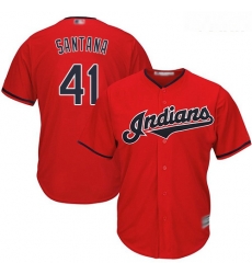 Indians #41 Carlos Santana Red Alternate Stitched Youth Baseball Jersey Indians #41 Carlos Santana Red Alternate Stitched Youth Baseball Jersey