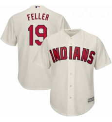 Youth Majestic Cleveland Indians 19 Bob Feller Replica Cream Alternate 2 Cool Base MLB Jersey Youth Majestic Cleveland Indians 19 Bob Feller Replica Cream Alternate 2 Cool Base MLB Jersey