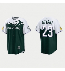 Men Colorado Rockies 23 Kris Bryant 2022 Green City Connect Stitched Baseball Jerseys Men Colorado Rockies 23 Kris Bryant 2022 Green City Connect Stitched Baseball Jerseys