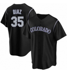 Men Nike Colorado Rockies 35 Elias Diaz Black Purple Jersey Men Nike Colorado Rockies 35 Elias Diaz Black Purple Jersey
