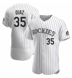 Men Nike Colorado Rockies 35 Jairo Diaz White Flex Base MLB Jersey Men Nike Colorado Rockies 35 Jairo Diaz White Flex Base MLB Jersey