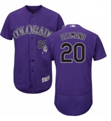 Mens Majestic Colorado Rockies 20 Ian Desmond Purple Flexbase Authentic Collection MLB Jersey Mens Majestic Colorado Rockies 20 Ian Desmond Purple Flexbase Authentic Collection MLB Jersey