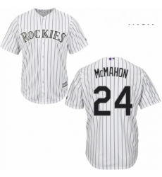 Mens Majestic Colorado Rockies 24 Ryan McMahon Replica White Home Cool Base MLB Jersey Mens Majestic Colorado Rockies 24 Ryan McMahon Replica White Home Cool Base MLB Jersey