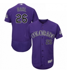 Mens Majestic Colorado Rockies 26 David Dahl Purple Alternate Flex Base Authentic Collection MLB Jersey Mens Majestic Colorado Rockies 26 David Dahl Purple Alternate Flex Base Authentic Collection MLB Jersey