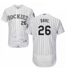 Mens Majestic Colorado Rockies 26 David Dahl White Home Flex Base Authentic Collection MLB Jersey Mens Majestic Colorado Rockies 26 David Dahl White Home Flex Base Authentic Collection MLB Jersey