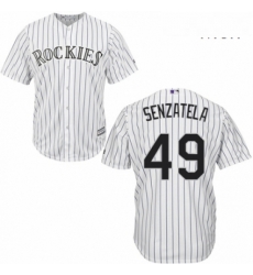 Mens Majestic Colorado Rockies 49 Antonio Senzatela Replica White Home Cool Base MLB Jersey Mens Majestic Colorado Rockies 49 Antonio Senzatela Replica White Home Cool Base MLB Jersey