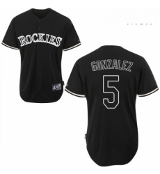 Mens Majestic Colorado Rockies 5 Carlos Gonzalez Replica Black Fashion MLB Jersey Mens Majestic Colorado Rockies 5 Carlos Gonzalez Replica Black Fashion MLB Jersey