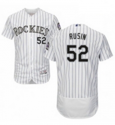 Mens Majestic Colorado Rockies 52 Chris Rusin White Home Flex Base Authentic Collection MLB Jersey Mens Majestic Colorado Rockies 52 Chris Rusin White Home Flex Base Authentic Collection MLB Jersey