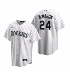 Mens Nike Colorado Rockies 24 Ryan McMahon White Home Stitched Baseball Jersey Mens Nike Colorado Rockies 24 Ryan McMahon White Home Stitched Baseball Jersey