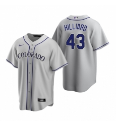 Mens Nike Colorado Rockies 43 Sam Hilliard Gray Road Stitched Baseball Jersey Mens Nike Colorado Rockies 43 Sam Hilliard Gray Road Stitched Baseball Jersey
