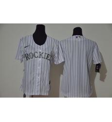 Women Rockies Blank White Women Cool Base Jersey Women Rockies Blank White Women Cool Base Jersey