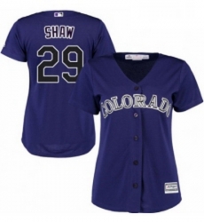 Womens Majestic Colorado Rockies 29 Bryan Shaw Authentic Purple Alternate 1 Cool Base MLB Jersey Womens Majestic Colorado Rockies 29 Bryan Shaw Authentic Purple Alternate 1 Cool Base MLB Jersey