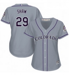 Womens Majestic Colorado Rockies 29 Bryan Shaw Replica Grey Road Cool Base MLB Jersey Womens Majestic Colorado Rockies 29 Bryan Shaw Replica Grey Road Cool Base MLB Jersey