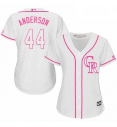 Womens Majestic Colorado Rockies 44 Tyler Anderson Replica White Fashion Cool Base MLB Jersey Womens Majestic Colorado Rockies 44 Tyler Anderson Replica White Fashion Cool Base MLB Jersey