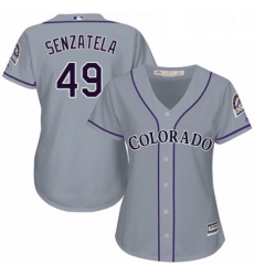 Womens Majestic Colorado Rockies 49 Antonio Senzatela Authentic Grey Road Cool Base MLB Jersey Womens Majestic Colorado Rockies 49 Antonio Senzatela Authentic Grey Road Cool Base MLB Jersey