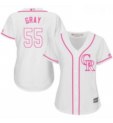 Womens Majestic Colorado Rockies 55 Jon Gray Replica White Fashion Cool Base MLB Jersey Womens Majestic Colorado Rockies 55 Jon Gray Replica White Fashion Cool Base MLB Jersey