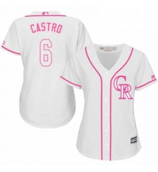 Womens Majestic Colorado Rockies 6 Daniel Castro Authentic White Fashion Cool Base MLB Jersey Womens Majestic Colorado Rockies 6 Daniel Castro Authentic White Fashion Cool Base MLB Jersey
