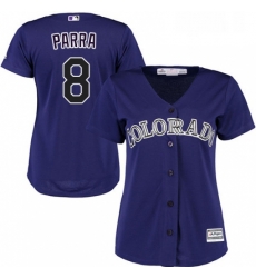 Womens Majestic Colorado Rockies 8 Gerardo Parra Authentic Purple Alternate 1 Cool Base MLB Jersey Womens Majestic Colorado Rockies 8 Gerardo Parra Authentic Purple Alternate 1 Cool Base MLB Jersey
