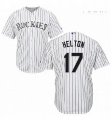 Youth Majestic Colorado Rockies 17 Todd Helton Replica White Home Cool Base MLB Jersey